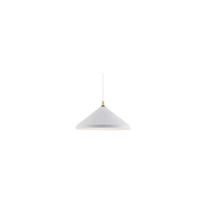 Dorothy 1 Light 26 inch White with Gold detail Pendant Ceiling Light in White and Gold