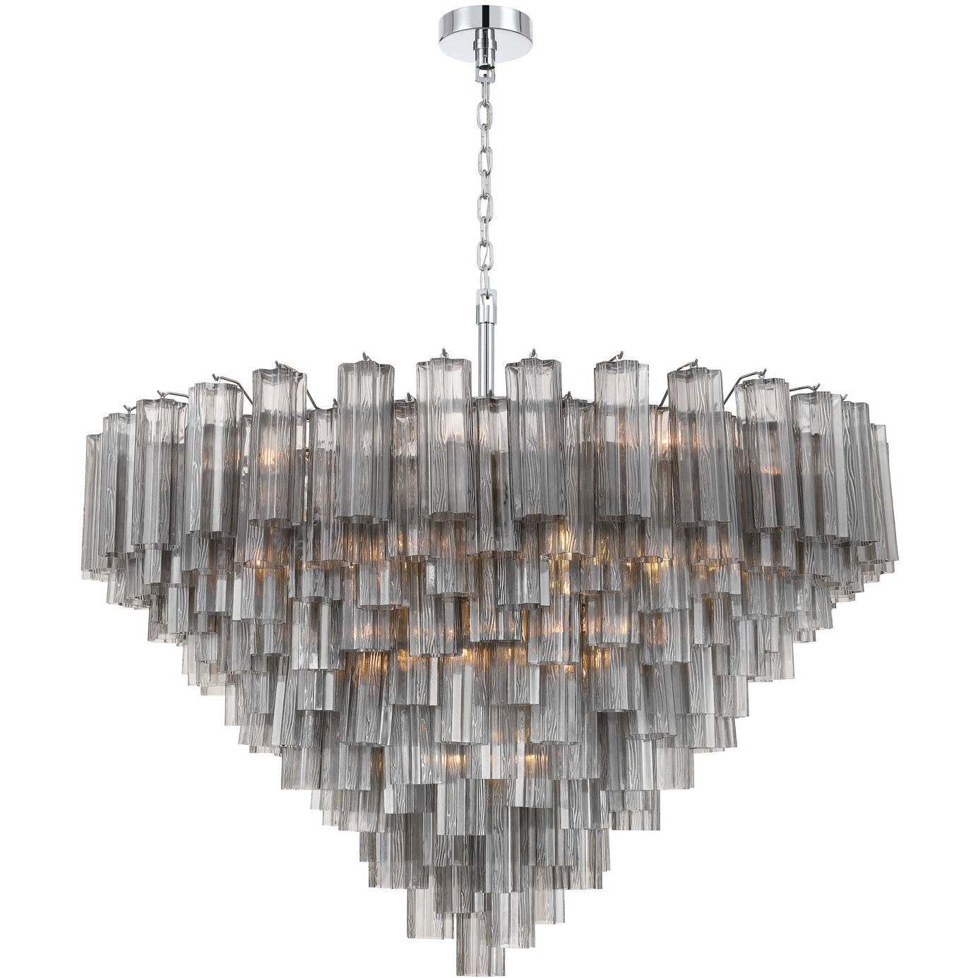 Addis 28 Light 49 inch Polished Chrome Chandelier Ceiling Light