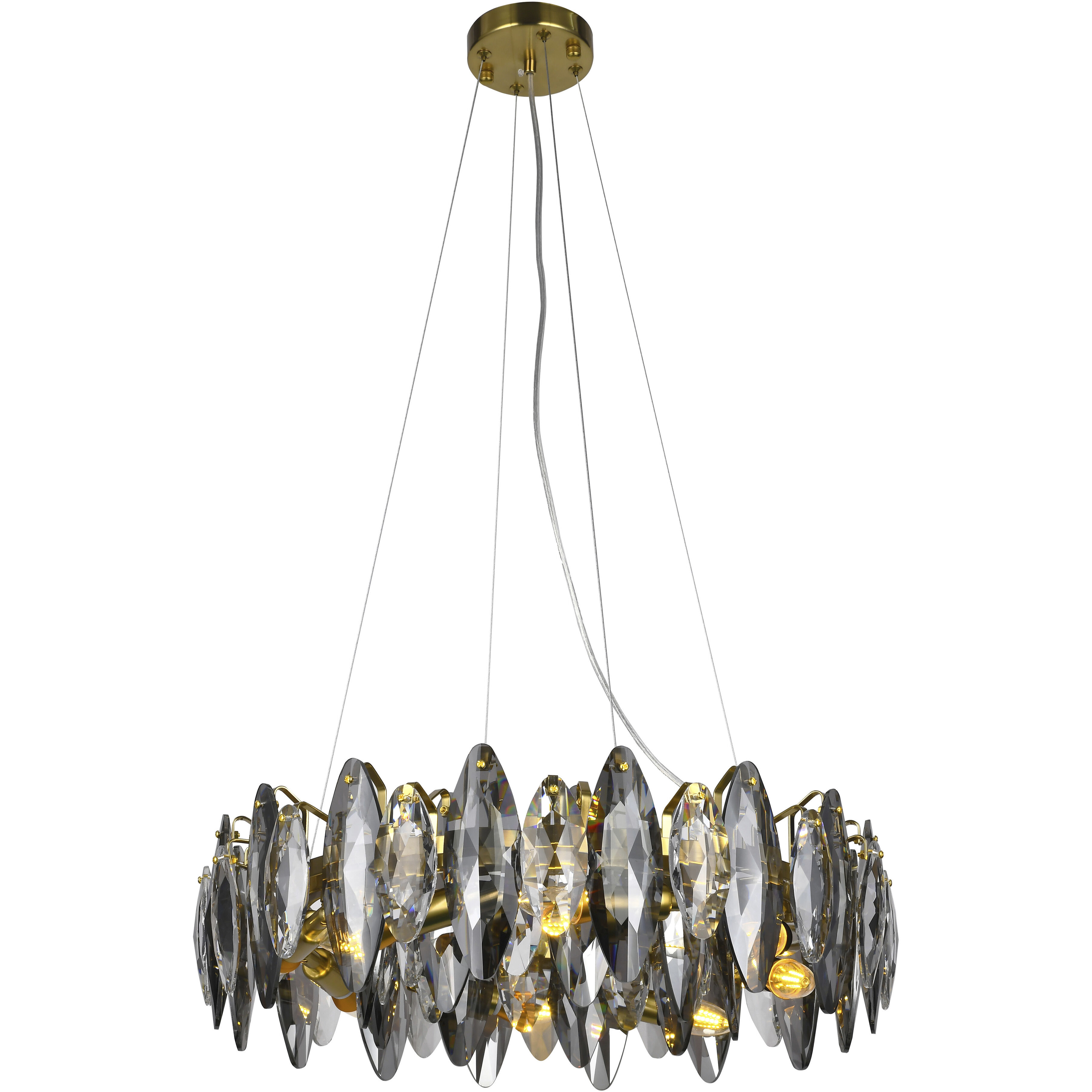 Canada 11 Light 23.6 inch Brass Chandelier Ceiling Light