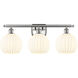 Ballston White Venetian 3 Light 28 inch Brushed Satin Nickel Bath Vanity Light Wall Light