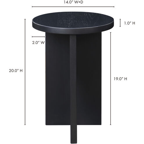Grace 20 X 14 inch Black Oak Accent Table