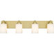 Soledad 4 Light 31.5 inch Brushed Gold Vanity Wall Light