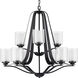 Kene 9 Light 32.75 inch Graphite Chandelier Ceiling Light