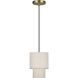 Monroe 1 Light 7 inch Antique Brass Mini Pendant Ceiling Light