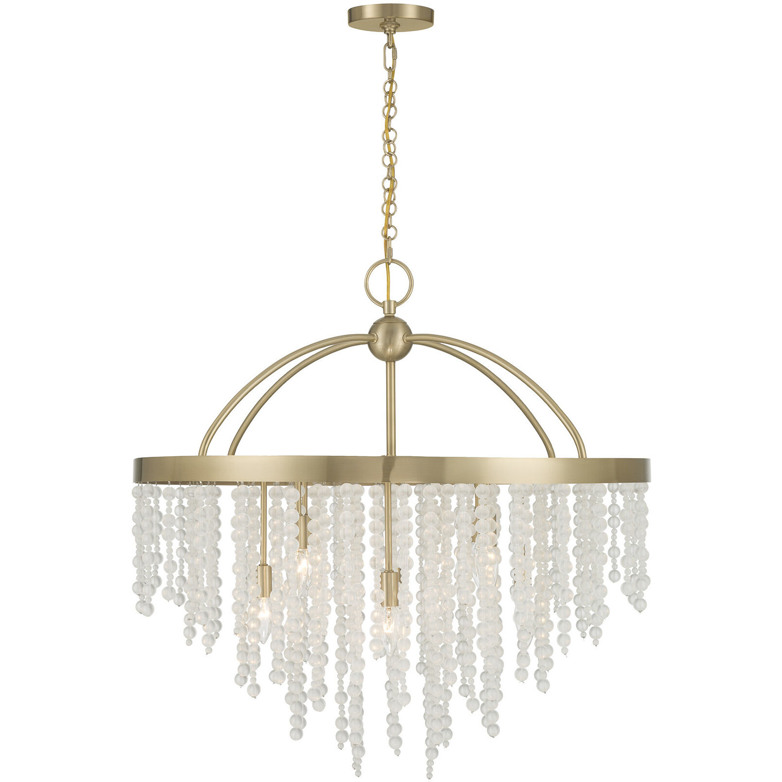 Jeanette 8 Light 30 inch Noble Brass Chandelier Ceiling Light