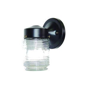 Builder's Choice 1 Light 7 inch Matte Black Exterior Wall Mount