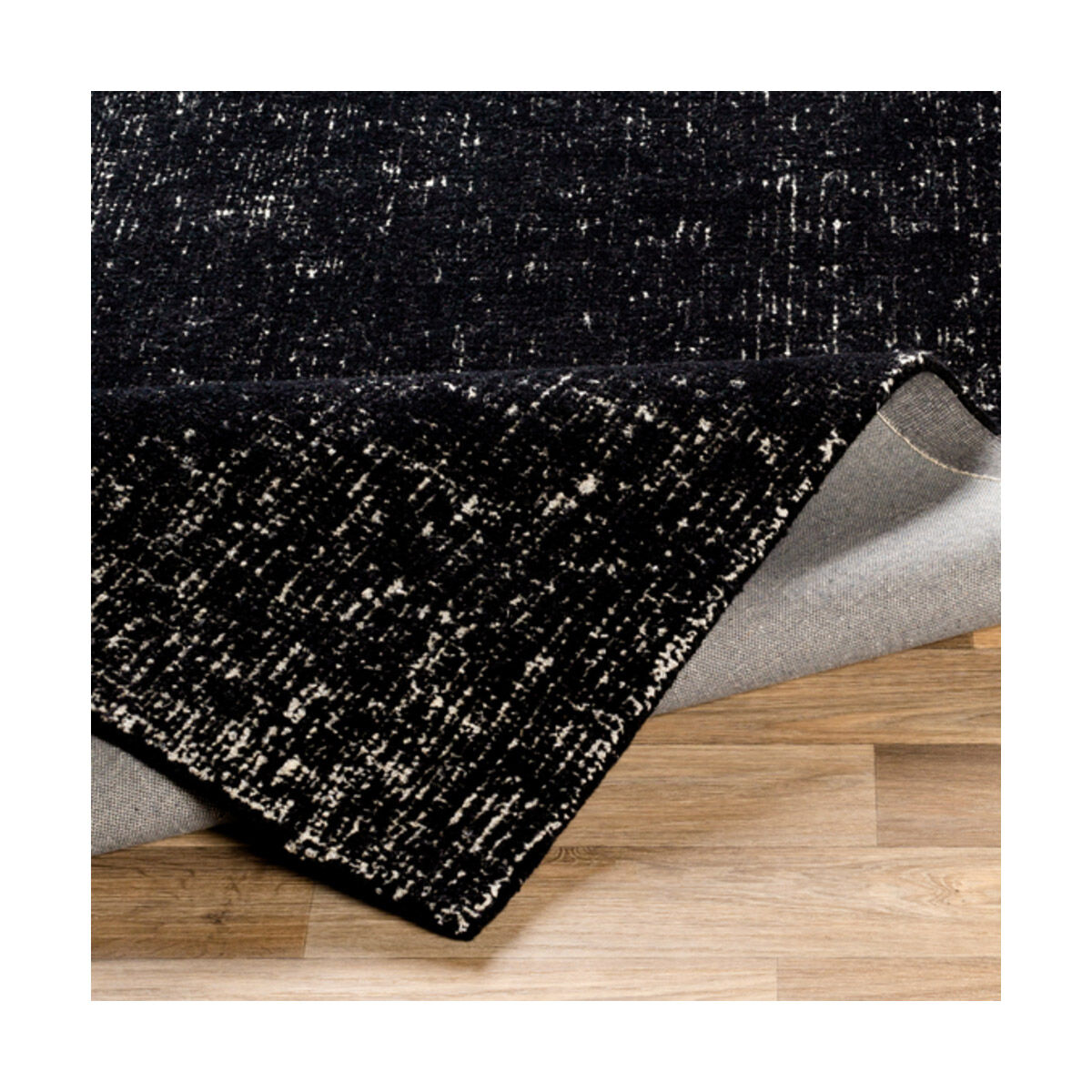 Messina 120 X 96 inch Black/White Handmade Rug in 8 x 10, Rectangle