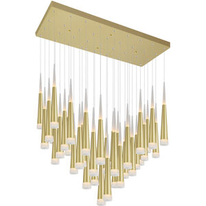 Andes LED 15 inch Satin Gold Multi Light Pendant Ceiling Light