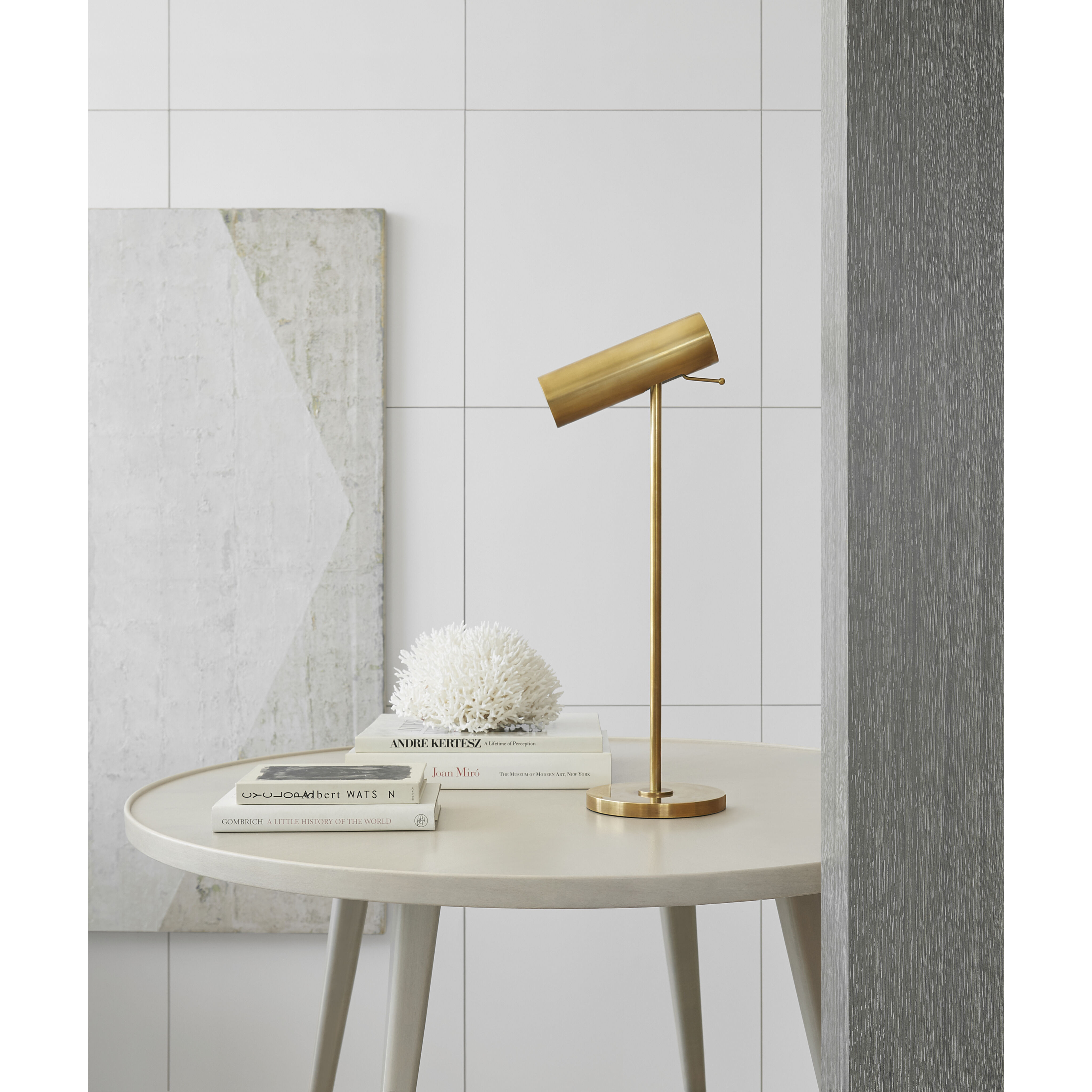 AERIN Lancelot 20.5 inch 4.50 watt Hand-Rubbed Antique Brass Desk Lamp Portable Light