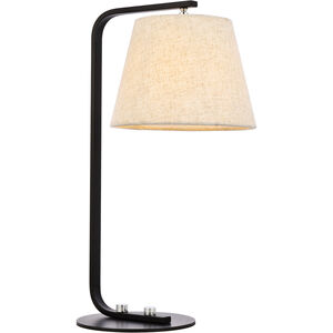 Tomlinson 21 inch 40.00 watt Black Table Lamp Portable Light