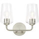 Celino 2 Light 14 inch Brushed Nickel Vanity Light Wall Light