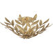 Broche 4 Light 20.75 inch Antique Gold Semi Flush Ceiling Light
