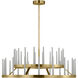 Sean Lavin Sagrada LED 36 inch Hand-Rubbed Antique Brass Two-Tier Chandelier Ceiling Light