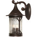 Canyon Lake 3 Light 16 inch Chestnut Outdoor Wall Lantern