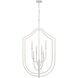 Continuance 6 Light 26 inch Textured White with Satin Brass Pendant Ceiling Light