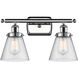 Ballston Small Cone LED 16 inch Polished Chrome Bath Vanity Light Wall Light in Seedy Glass, Ballston