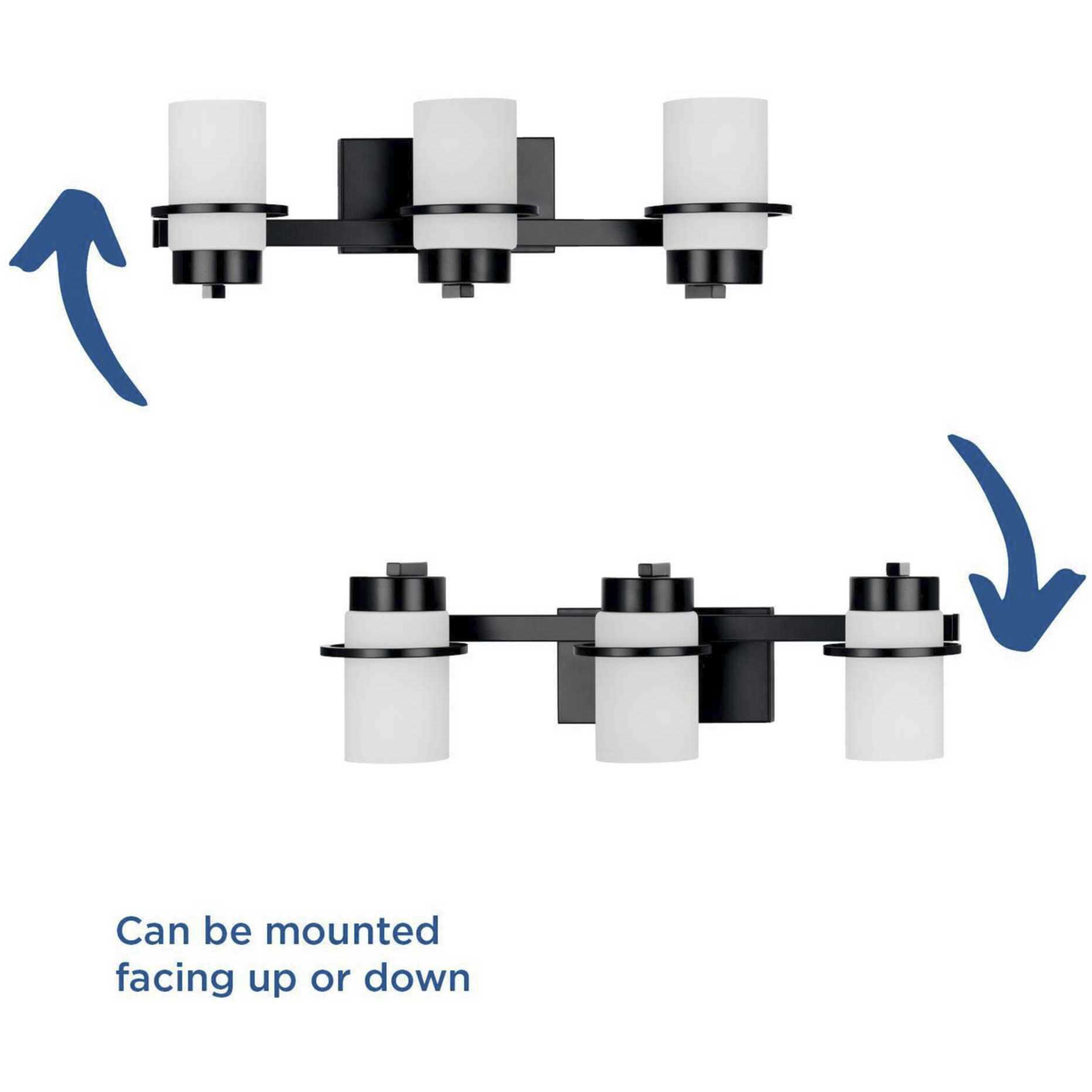 Reiss 3 Light 22.75 inch Matte Black Vanity Light Wall Light