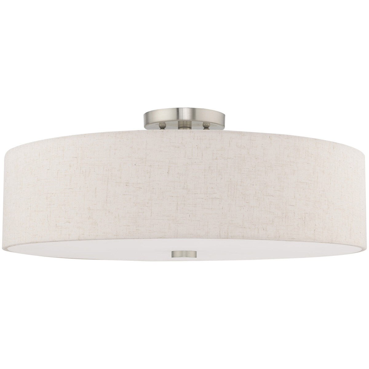 Meridian 5 Light 22 inch Brushed Nickel Semi-Flush Mount Ceiling Light