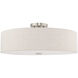 Meridian 5 Light 22 inch Brushed Nickel Semi-Flush Mount Ceiling Light