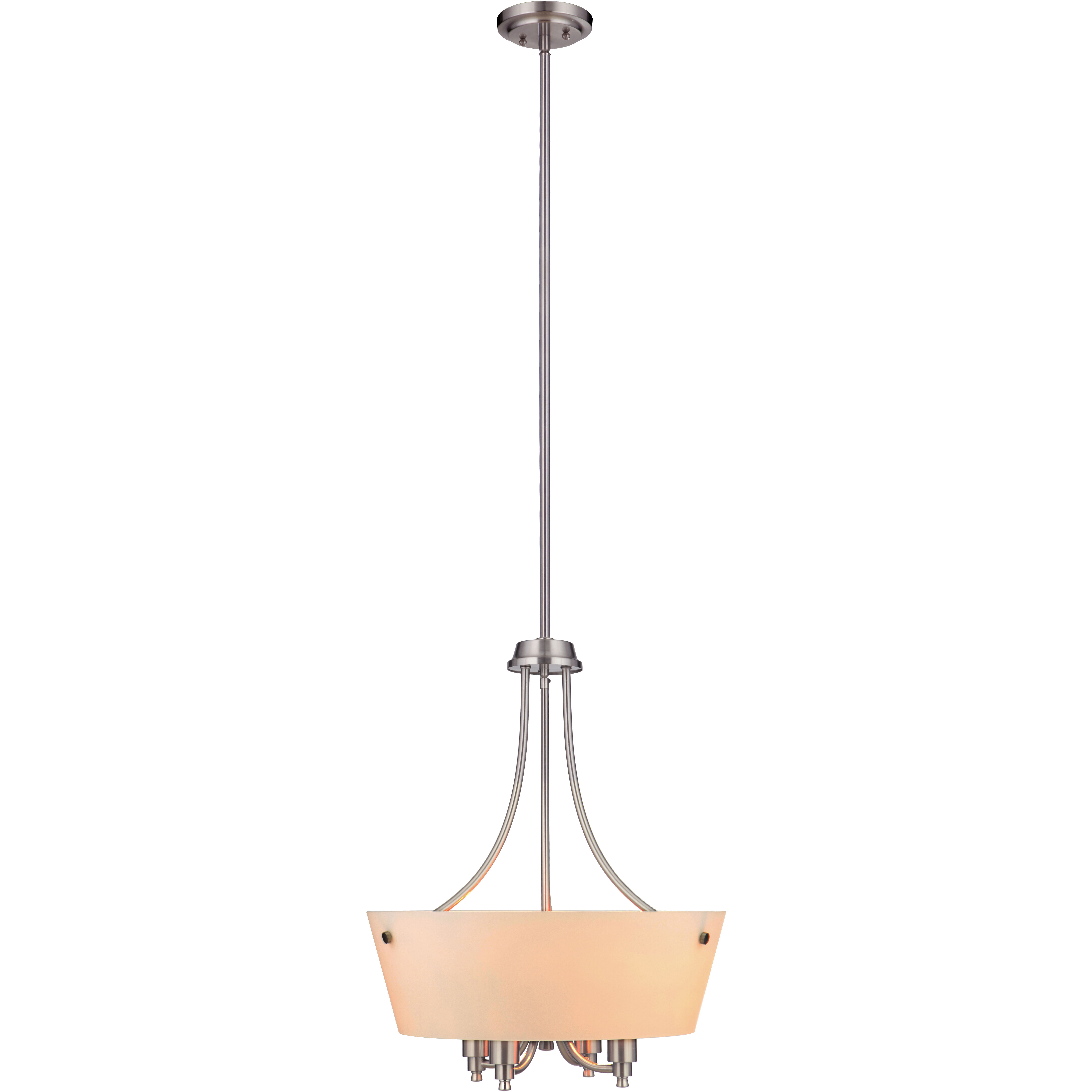 Neighborhood Tyler 4 Light 18.75 inch Brushed Polished Nickel Foyer Light Ceiling Light in White Glass, Neighborhood Collection