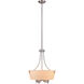Neighborhood Tyler 4 Light 18.75 inch Brushed Polished Nickel Foyer Light Ceiling Light in White Glass, Neighborhood Collection
