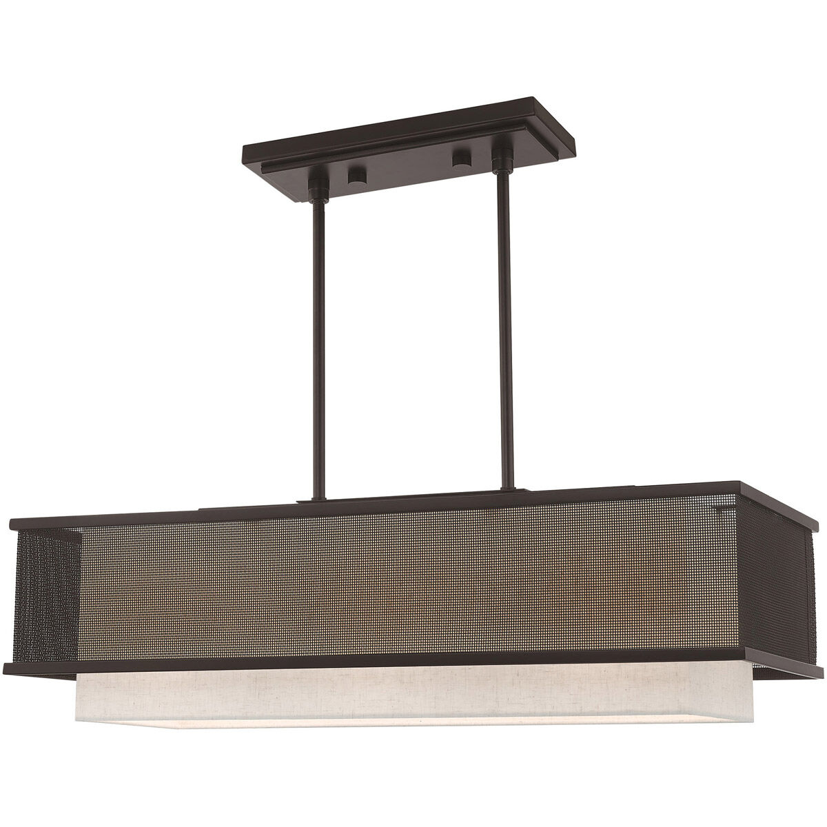 Braddock 3 Light 30 inch Bronze Linear Chandelier Ceiling Light