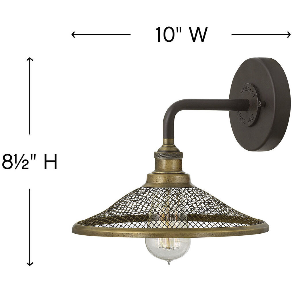 Rigby 1 Light 10 inch Buckeye Bronze with Heritage Brass Indoor Wall Sconce Wall Light