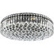 Maxime 9 Light 24 inch Black and Clear Flush Mount Ceiling Light
