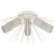 Sea Urchin 3 Light 20 inch White Coral Semi Flush Mount Ceiling Light