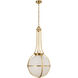 Chapman & Myers Gracie LED 19.25 inch Antique-Burnished Brass Captured Globe Pendant Ceiling Light, Large