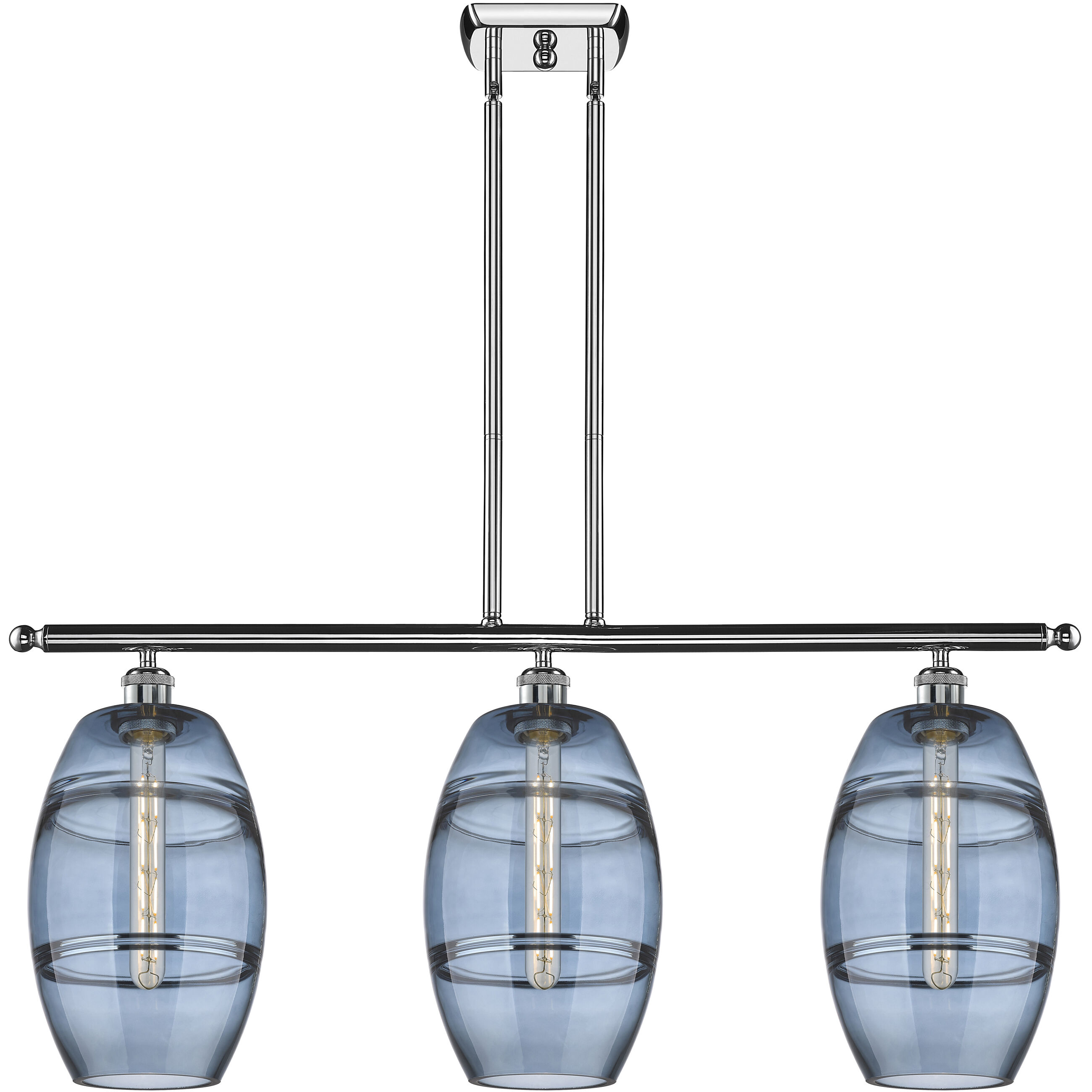 Ballston Vaz 3 Light 36 inch Polished Chrome Stem Hung Island Light Ceiling Light