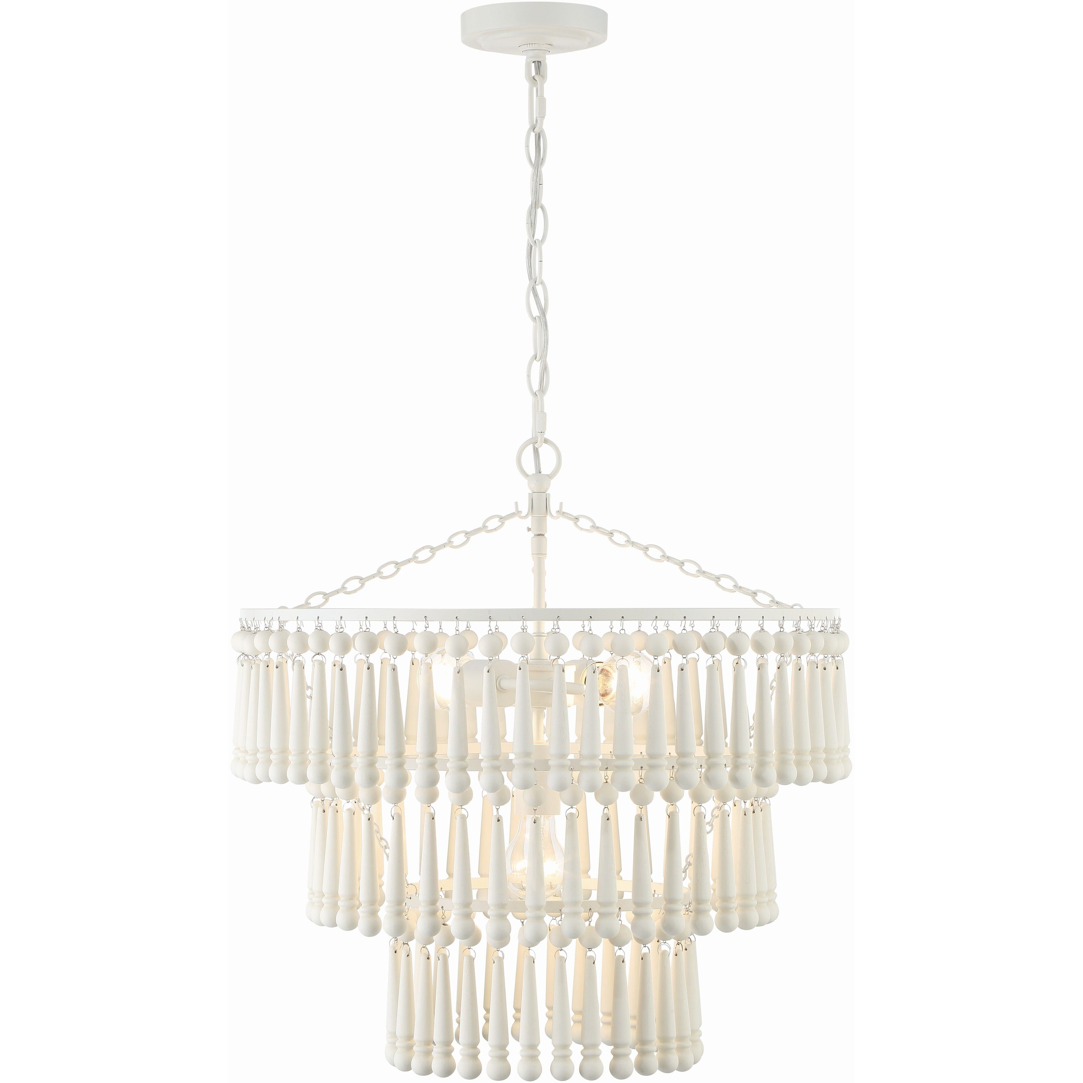 Tiana 3 Light 20.5 inch Matte White Chandelier Ceiling Light