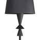 Anton 1 Light 8 inch Black Gesso Sconce Wall Light