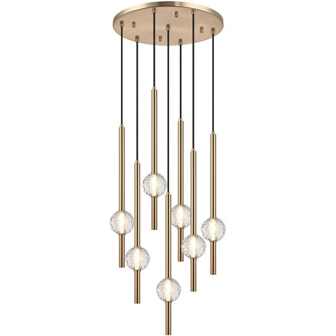 Windchimer LED 18.88 inch Aged Gold Brass Pendant Ceiling Light