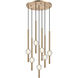 Windchimer LED 18.88 inch Aged Gold Brass Pendant Ceiling Light