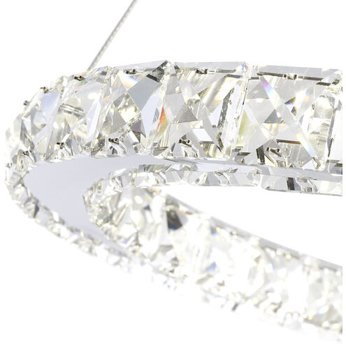 Ring LED 32 inch Chrome Chandelier Ceiling Light