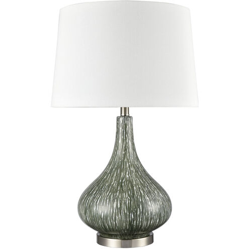 Northcott 28 inch 150.00 watt Green with Brushed Steel Table Lamp Portable Light