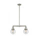 Franklin Restoration Beacon LED 23 inch Brushed Satin Nickel Chandelier Ceiling Light in Seedy Glass, Franklin Restoration