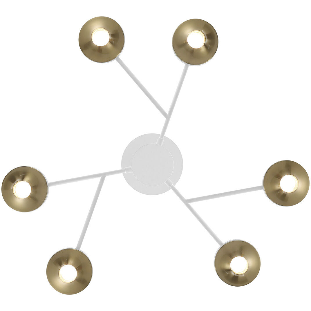 Torcia LED 24.25 inch White Chandelier Ceiling Light