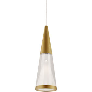 Malabar 3 inch Brushed Gold with Chrome Pendant Ceiling Light