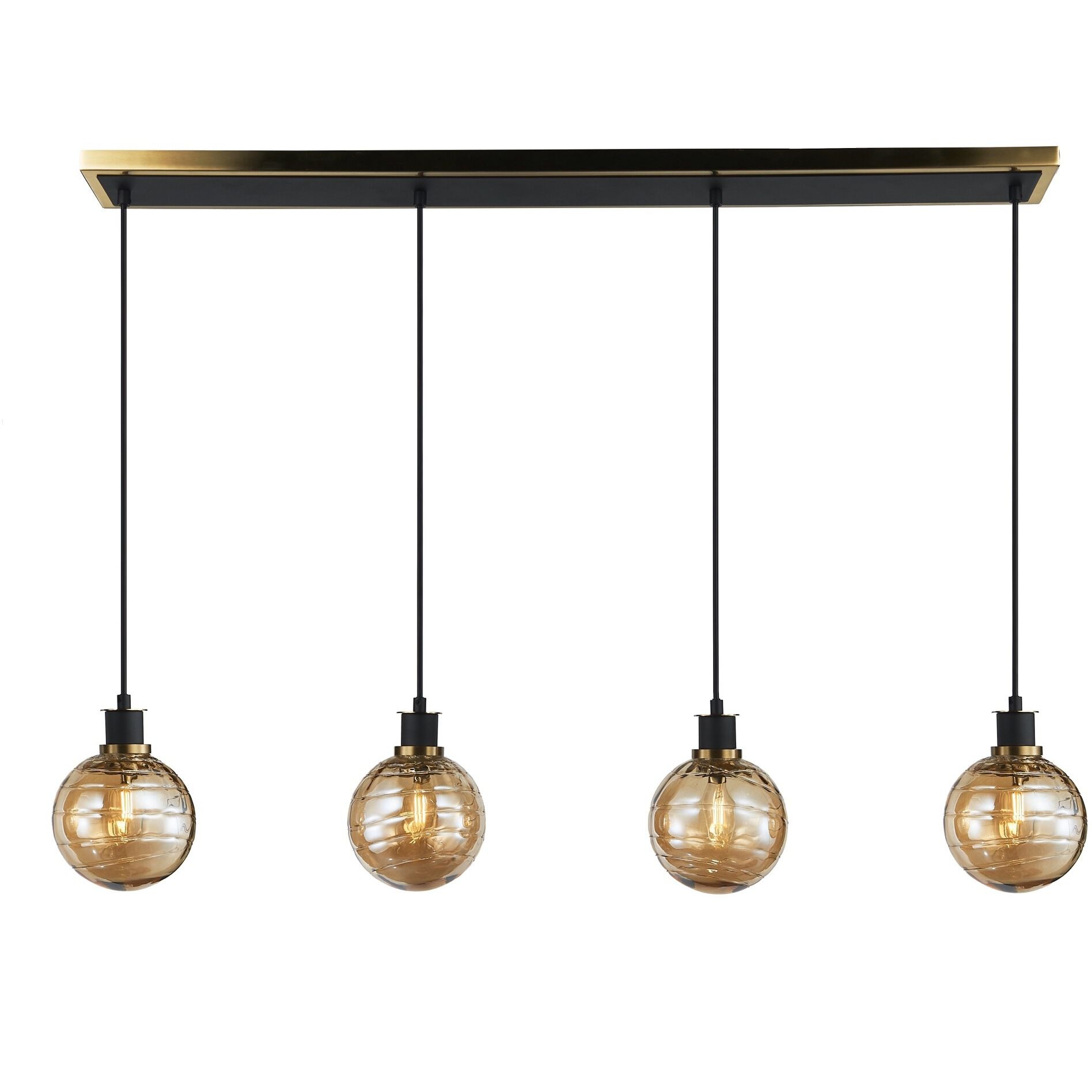 Gem Island Light Ceiling Light in Amber