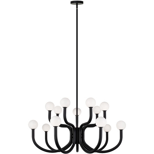 Joelle 14 Light 37 inch Matte Black Pendant Ceiling Light