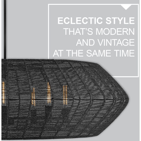 Lisa McDennon Luca 10 Light 27.75 inch Black Chandelier Ceiling Light, Multi Tier