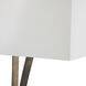 Anya 70.5 inch Brushed Bronze and White Linen Floor Lamp Portable Light