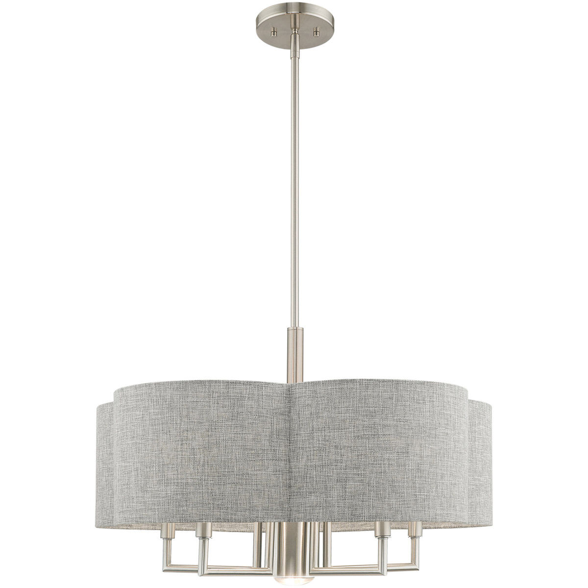 Kalmar 6 Light 24 inch Brushed Nickel Pendant Chandelier Ceiling Light