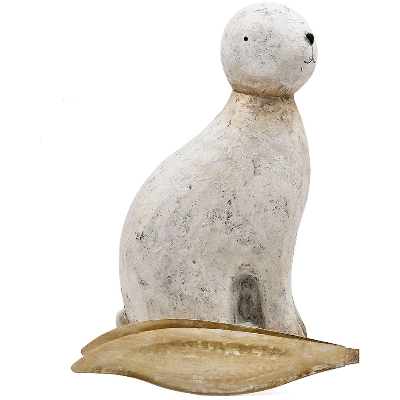 Anita White and Gold Statue