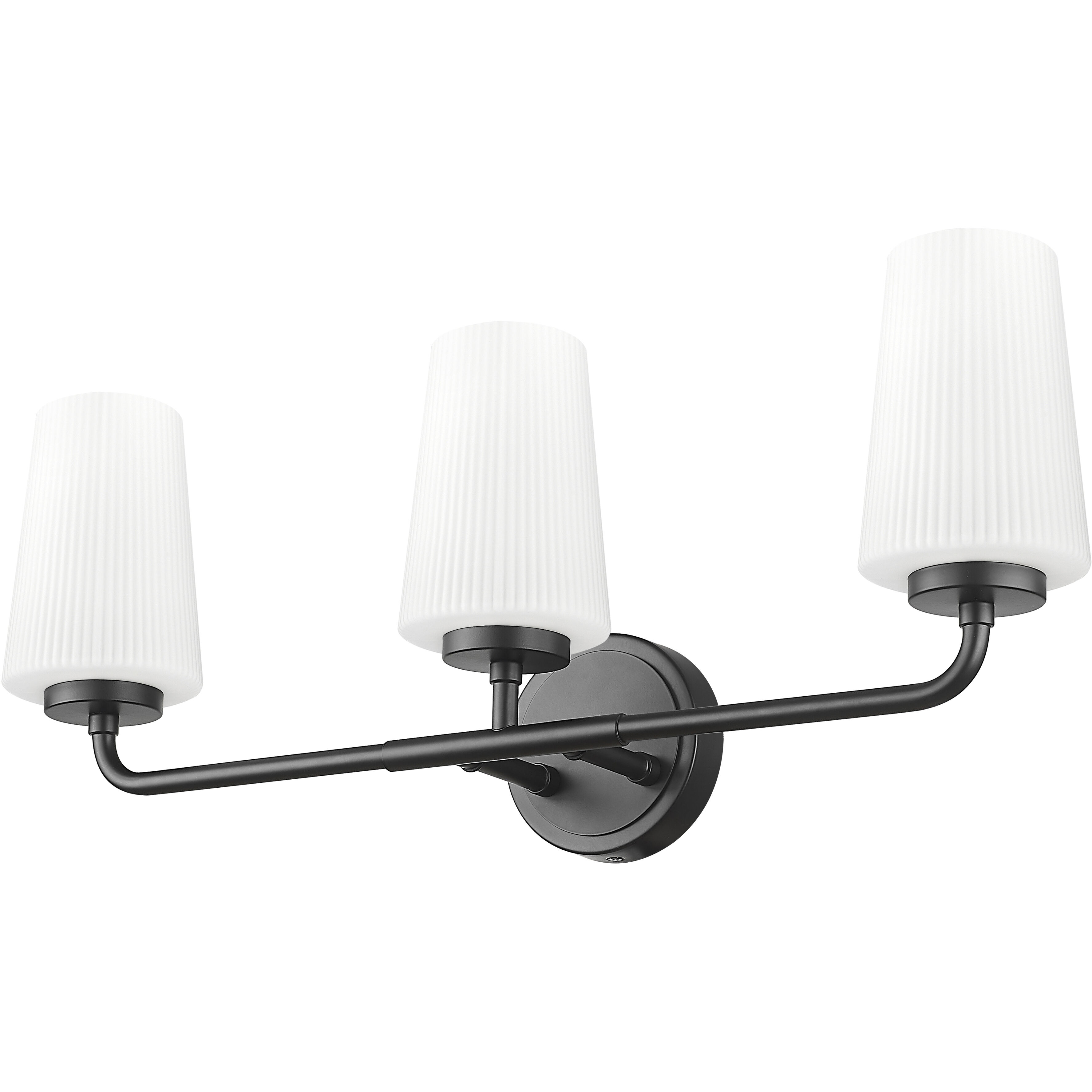 Montford 3 Light 24 inch Matte Black Bath Vanity Light Wall Light