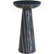 Mercura 18 X 10 inch Black Marble Side Table