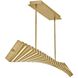 Stitch LED 58.75 inch Lacquered Brass Chandelier Ceiling Light