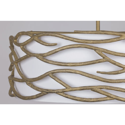 Branch Reality 6 Light 28 inch Textured Ashen Gold Pendant Ceiling Light